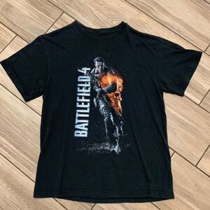 Vintage Battlefield 4 Black Graphic Tee Men Large‎ Bin G-18